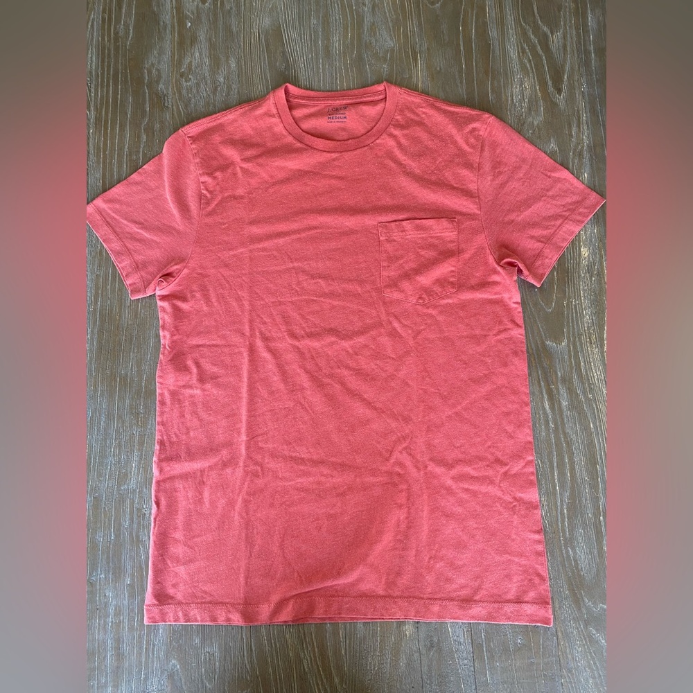 Men’s J-Crew Slim Washed Front Pocket T-shirt Size Medium